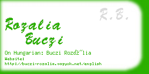 rozalia buczi business card